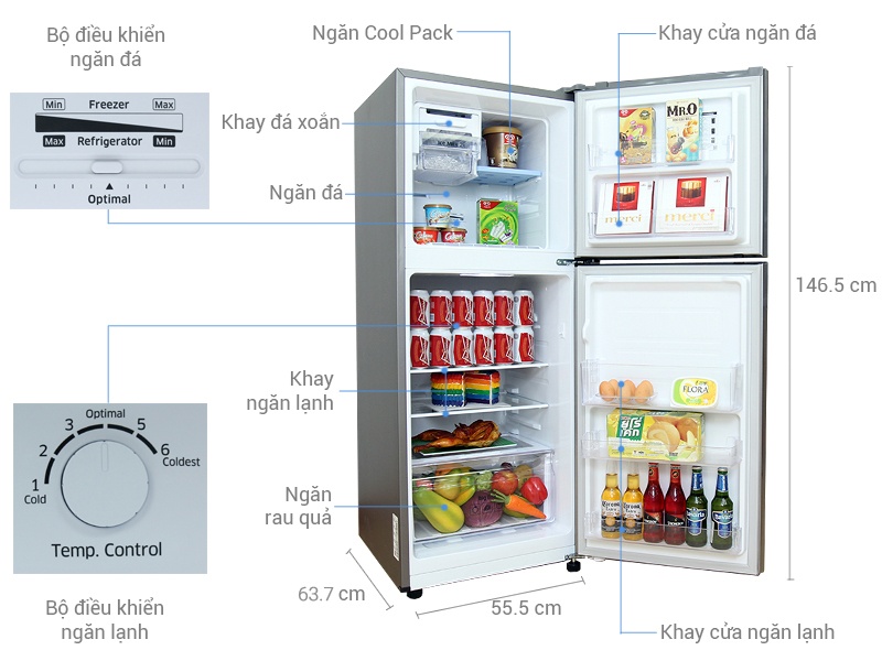 Tủ lạnh Samsung RT20HAR8DSA/SV - 208L Digital Inverter