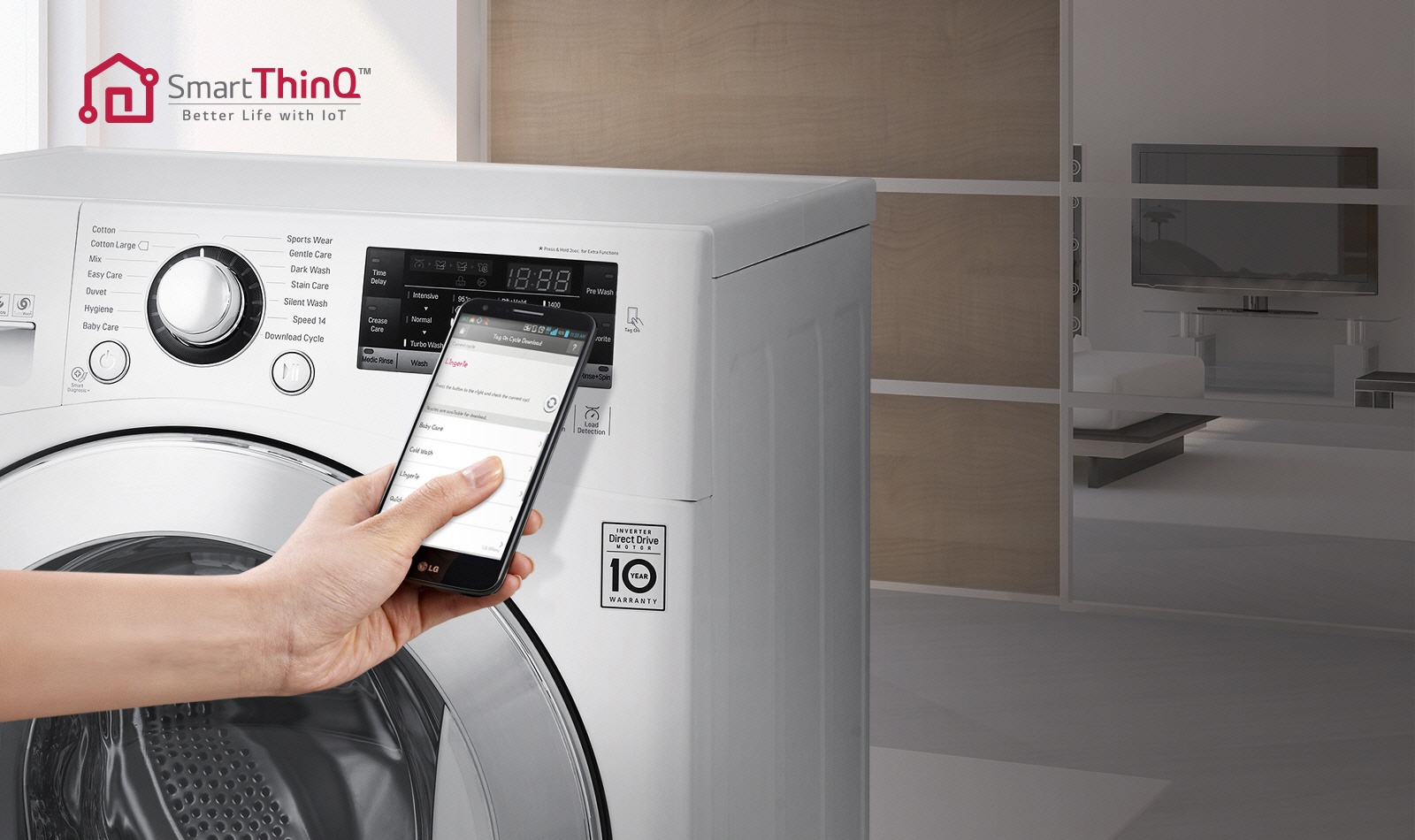 Máy giặt 10.5 Kg lồng ngang LG F1450HPRB lồng ngang (màu đen)