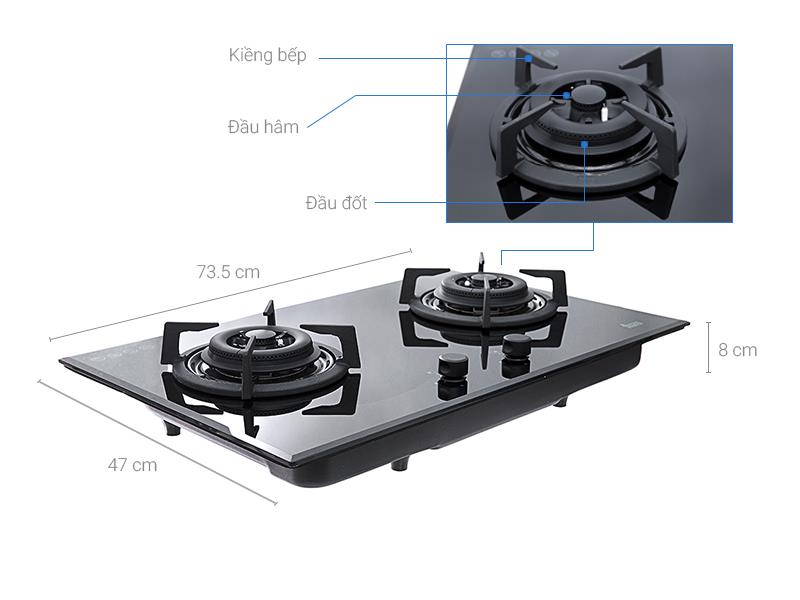 Bếp gas âm Teka GK LUX 73 2G 4300W - Nhập khẩu