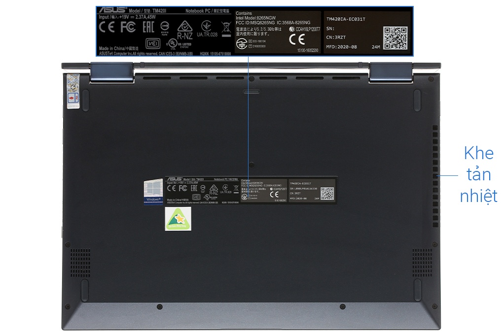 Laptop Asus VivoBook Flip 14 TM420IA-EC031T Đen