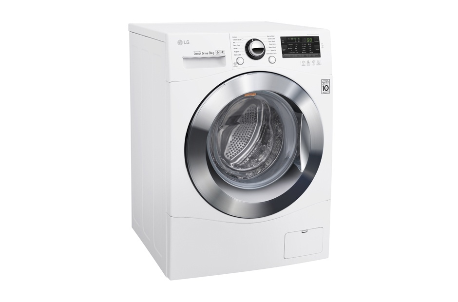 Máy giặt 9 Kg LG F1409NPRW lồng ngang, dẫn động trực tiếp, 6 motion, Turbowash