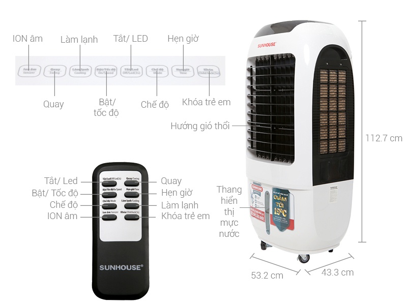 Quạt điều hòa Sunhouse SHD7730