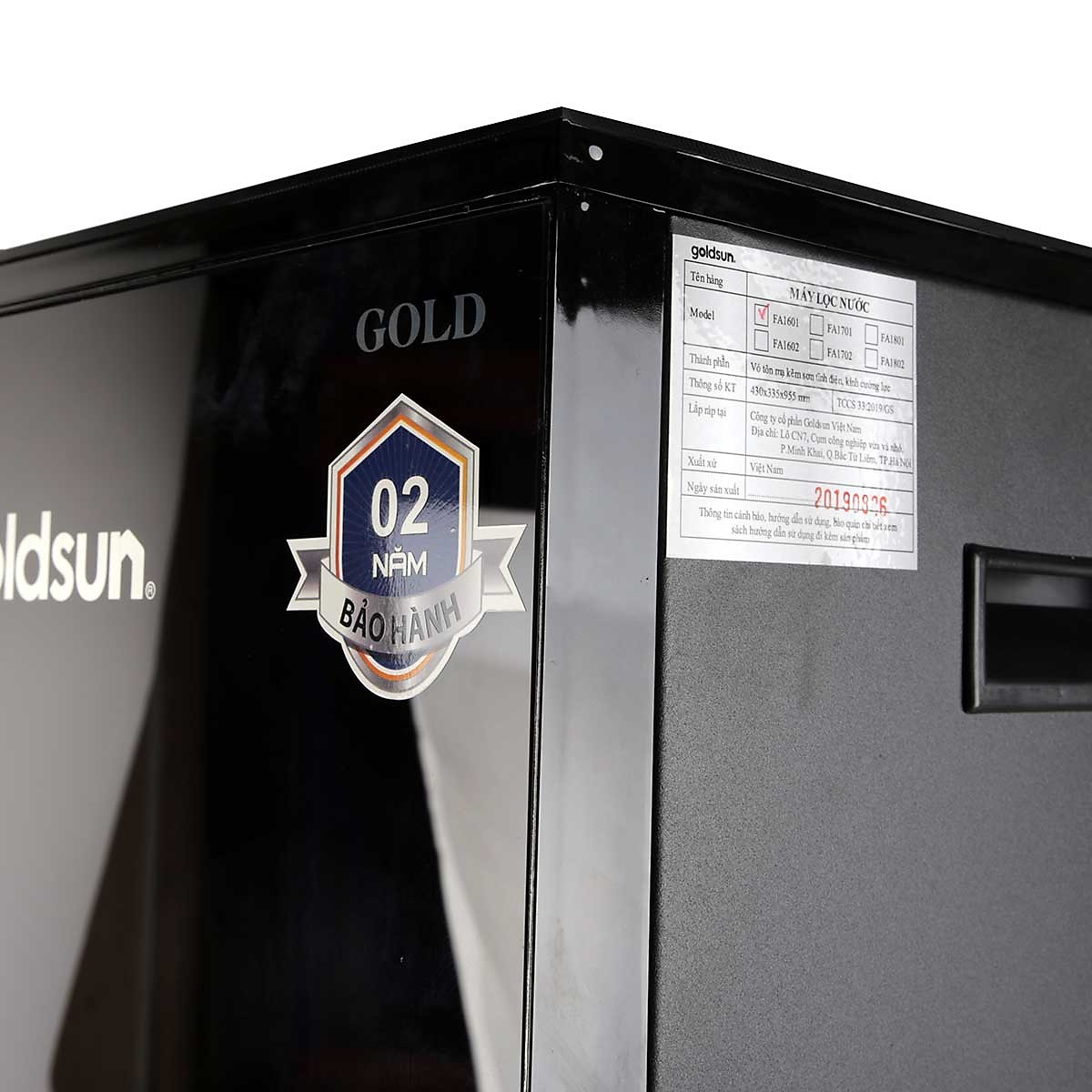 Máy lọc nước Goldsun Gold FA1601 màu đen