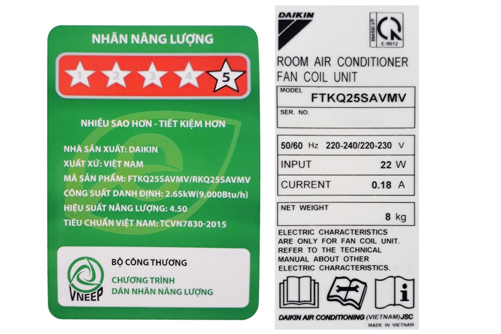 Điều hòa Daikin 1 chiều Inverter FTKQ25SAVMV 9000BTU