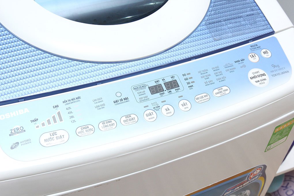 Máy giặt 9 Kg Toshiba DC1005CV(WB), lồng đứng, Inverter