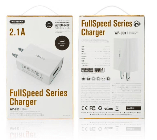 Củ sạc 1 cổng WK WP-U63 full speed