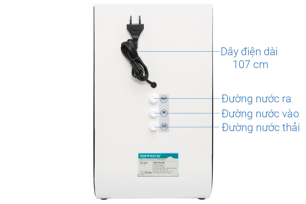 Máy lọc nước Korihome 8 lõi WPK-606, âm tủ bếp