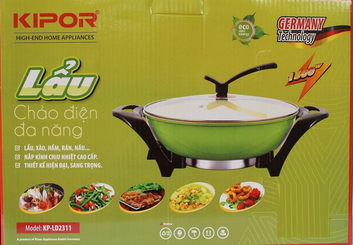 Chảo lẩu điện đa năng Kipor KP-LD2311 Xanh