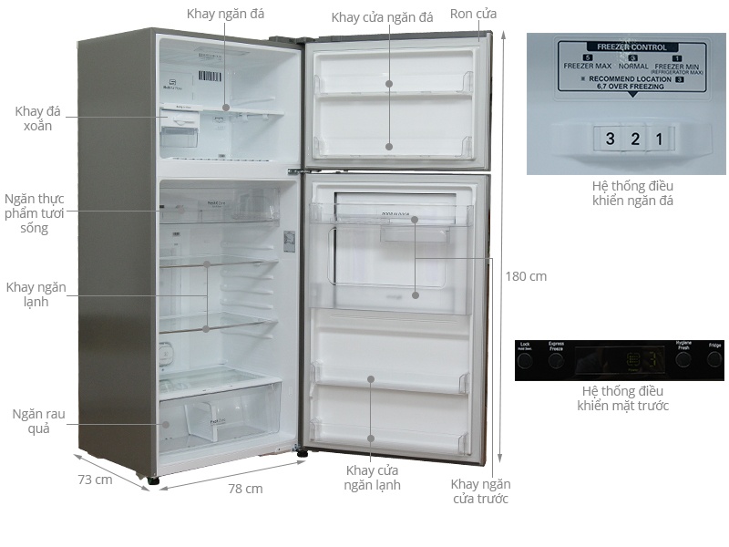 Tủ lạnh LG GR-L702SD 530 Lít
