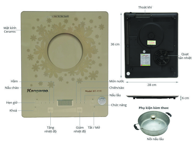 Bếp từ Kangaroo KG419i 2100W