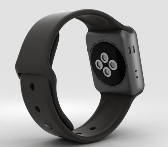 Apple Watch Series 3 38mm Space Gray Aluminum Case with Black Sport Band MQKV2 (GPS)