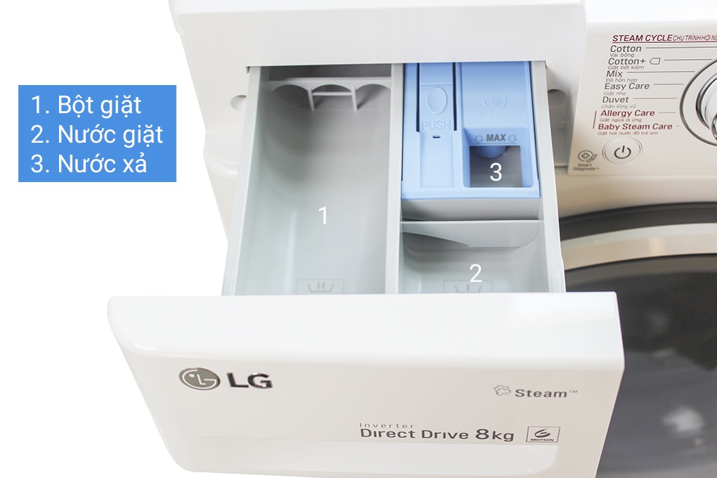 Máy giặt 8Kg LG FC1408S4W.ABWPEVN