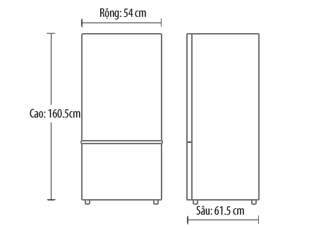 Tủ lạnh Electrolux EBB2600MG-XVN - 260 Lít