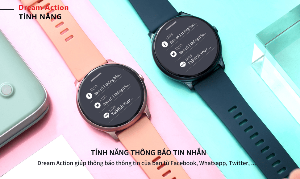 Đồng hồ thông minh Masstel Dream Action (Màu hồng)