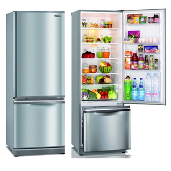 Tủ lạnh Mitsubishi MR-BF36E-ST-V, 2 cánh, ngăn đá dưới - 301 Lít
