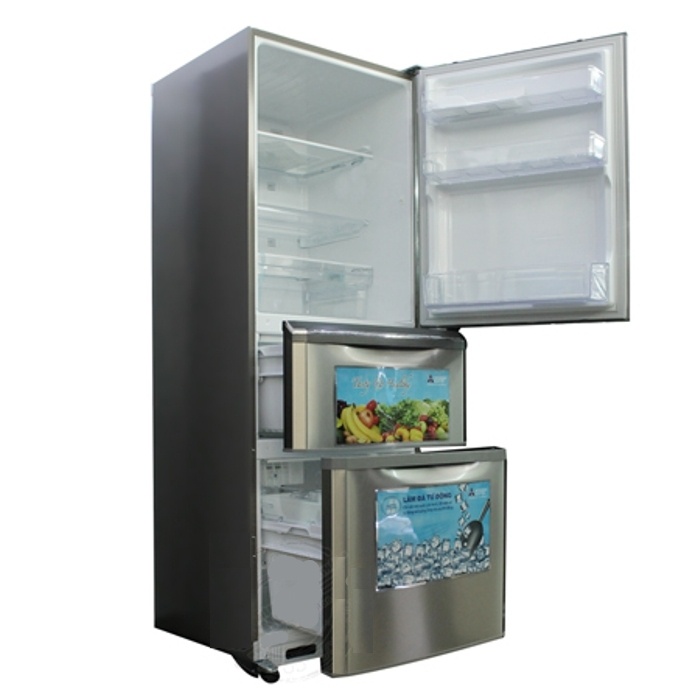 Tủ lạnh Mitsubishi MR-C41G-ST-V, 3 cánh, ngăn đá dưới 338 Lít