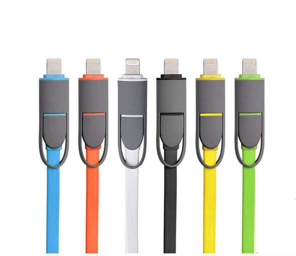 Cáp kết nối Remax 2 trong 1 dual port (Sạc IOS + Android) Kingkong