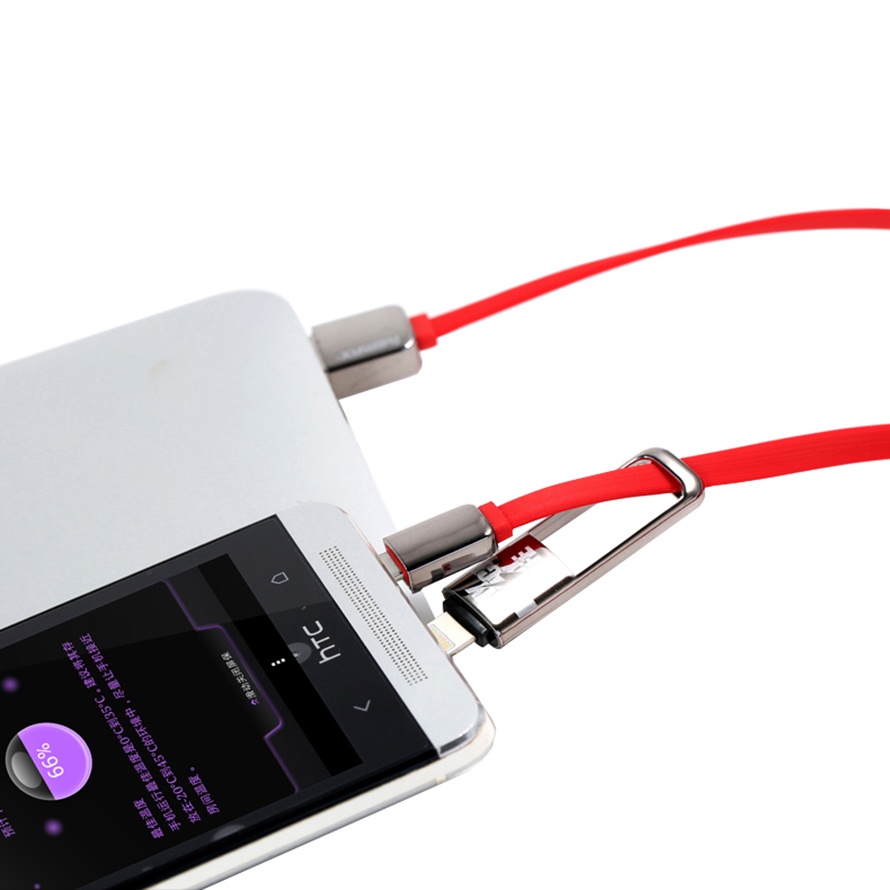 Cáp kết nối Remax 2 trong 1 dual port (Sạc IOS + Android) Kingkong