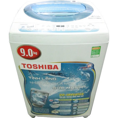 Máy giặt 9 Kg Toshiba DC1000CV(WB), lồng đứng, Inverter, xanh dương
