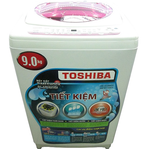 Máy giặt 9 Kg Toshiba B1000GV(WL), lồng đứng, nắp màu hồng