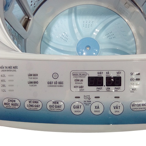 Máy giặt 9 Kg Toshiba DC1000CV(WB), lồng đứng, Inverter, xanh dương