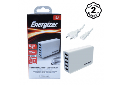 ADAPTER ENERGIZER CL USB STATION 5 PORT 25W EU USA5CEUCWH5