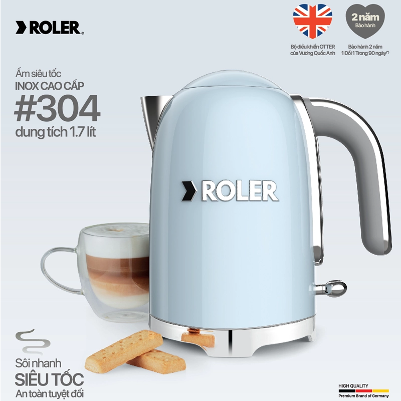 Ấm siêu tốc Roler RK-5137PBE (Màu xanh)