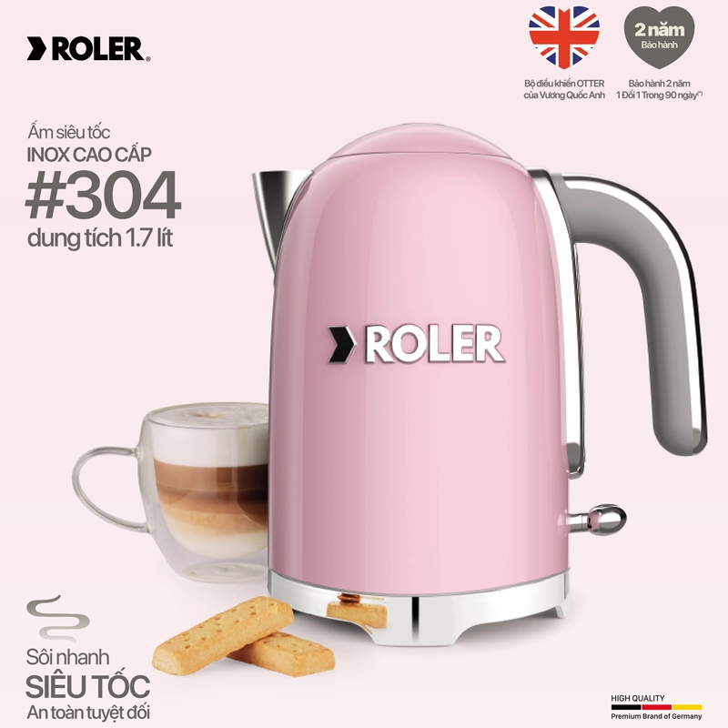 Ấm siêu tốc Roler RK-5137PKE (Màu hồng)