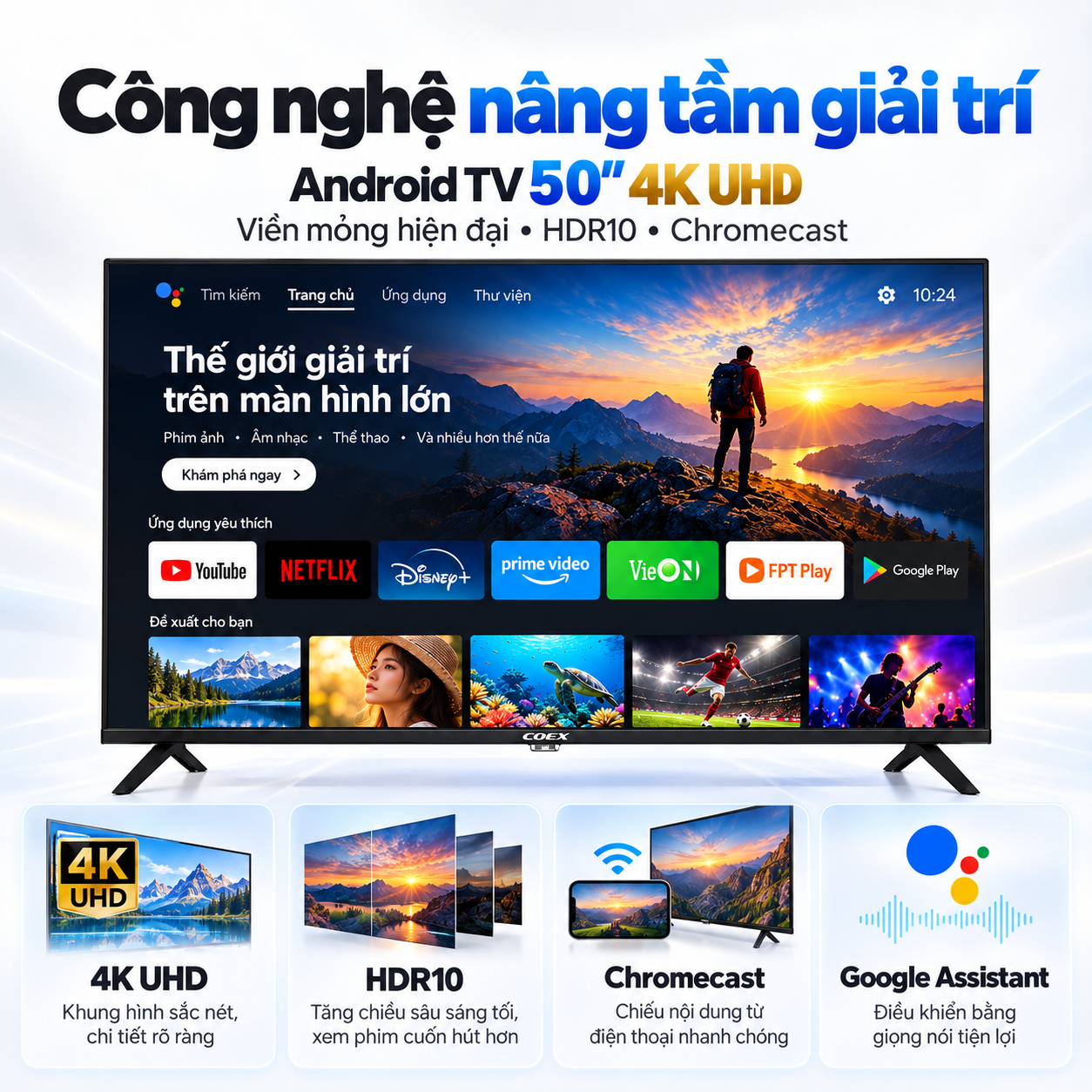 Android TV Coex 4K UHD 50 inch 50UT7002X