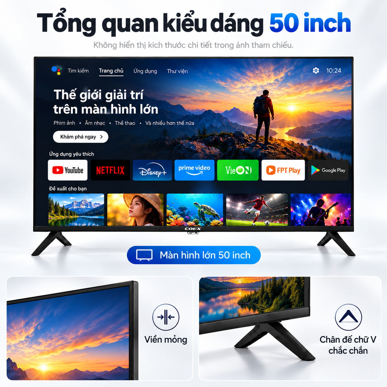 Android TV Coex 4K UHD 50 inch 50UT7002X