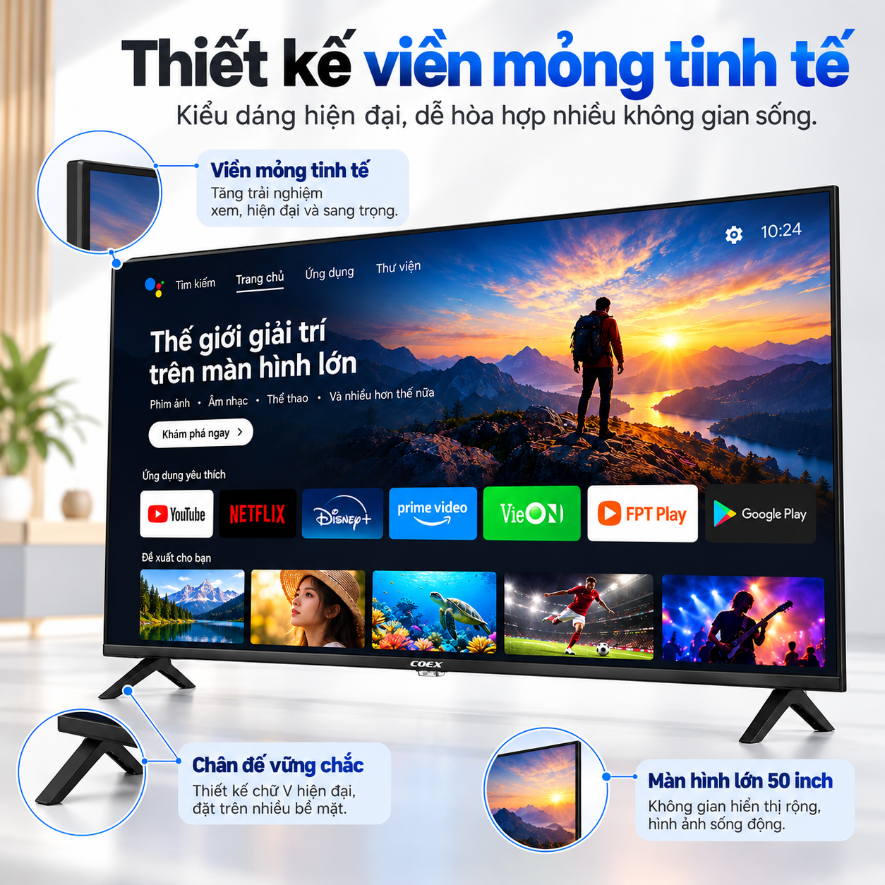 Android TV Coex 4K UHD 50 inch 50UT7002X