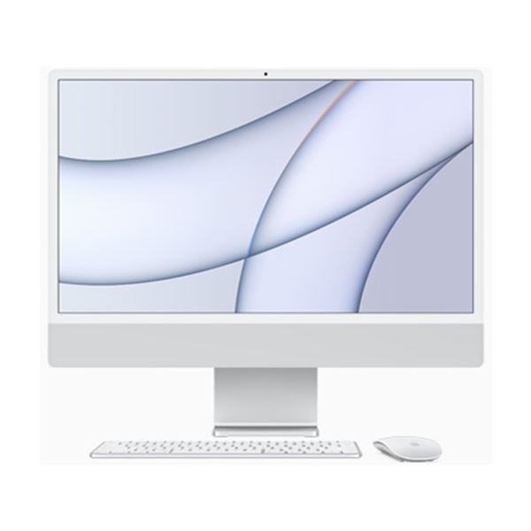 Apple iMac 2021 4.5K Retina 24-inch(MGPC3)(Apple M1/8-Core CPU/8-Core GPU/8GB/256GB SSD/24 4.5K/Magic Mouse2+Magic Keyboard)_Silver