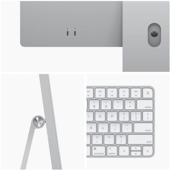 Apple iMac 2021 4.5K Retina 24-inch(MGTF3)(Apple M1/8-Core CPU/7-Core GPU/8GB/256GB SSD/24 4.5K/Magic Mouse2+Magic Keyboard)_Silver