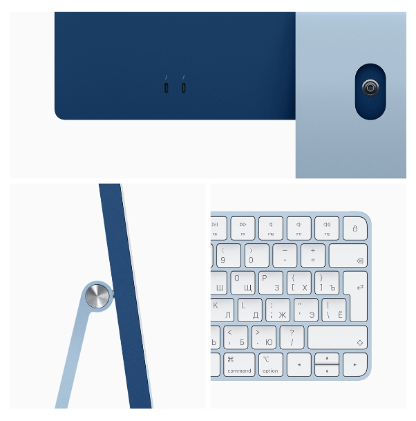 Apple iMac 2021 4.5K Retina 24-inch(MJV93)(Apple M1/8-Core CPU/7-Core GPU/8GB/256GB SSD/24 4.5K/Magic Mouse2+Magic Keyboard)_Blue
