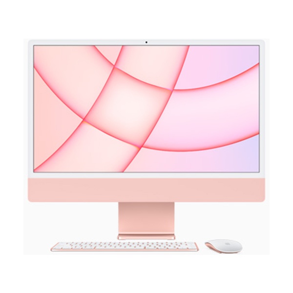 Apple iMac 2021 4.5K Retina 24-inch(MJVA3)(Apple M1/8-Core CPU/7-Core GPU/8GB/256GB SSD/24 4.5K/Magic Mouse2+Magic Keyboard)_Pink
