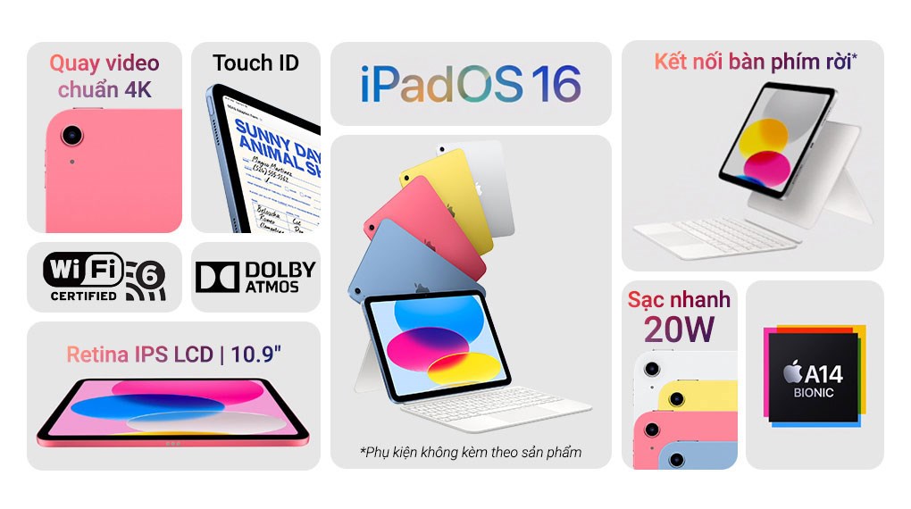 Apple iPad Gen 10 10.9-inch Wi-Fi & 5G 64GB - Yellow