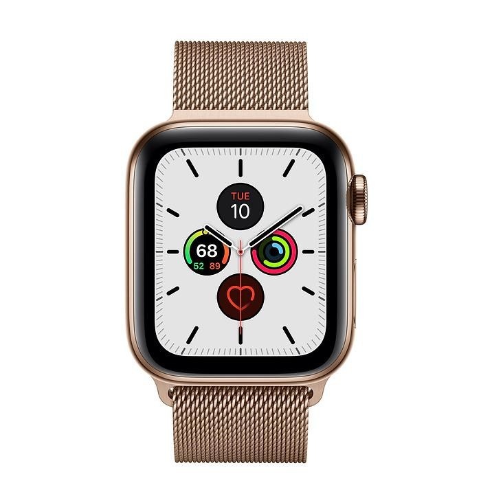 Apple Watch 5 44mm (4G) Viền Thép Vàng - Dây Thép Chính hãng (MWWJ2VN/A)