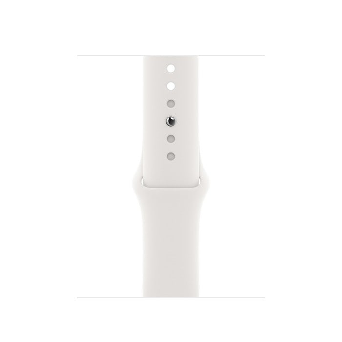 Apple Watch 6 40mm (4G) viền thép bạc - Dây cao su Trắng Chính hãng (M06T3VN/A)