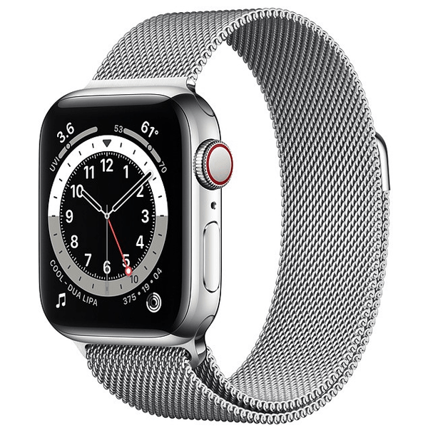 Apple Watch 6 40mm (4G) viền thép bạc - Dây thép Bạc Chính hãng (M06U3VN/A)