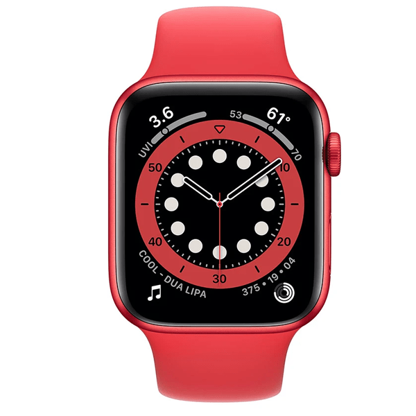 Apple Watch 6 44mm (4G) viền nhôm đỏ - Dây cao su Đỏ Chính hãng (M09C3VN/A)
