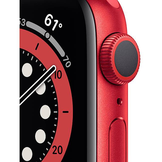 Apple Watch 6 44mm (GPS) viền nhôm đỏ - Dây cao su Đỏ (M00M3VN/A) - BH theo Serial