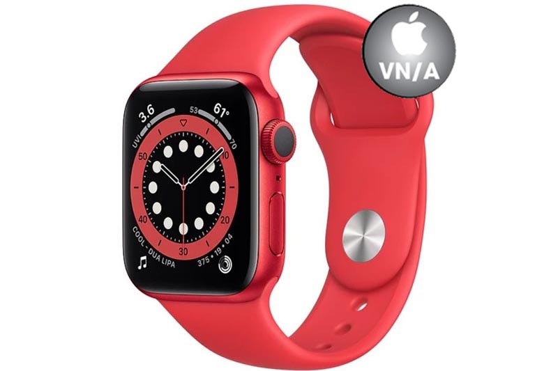 Apple Watch 6 44mm (GPS) viền nhôm đỏ - Dây cao su Đỏ (M00M3VN/A) - BH theo Serial
