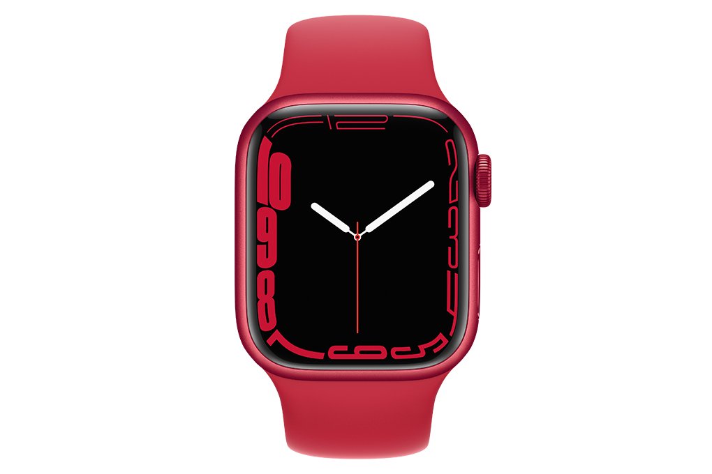 Apple Watch 7 41mm (4G) Dây cao su Đỏ - Chính hãng (MKHV3VN/A)