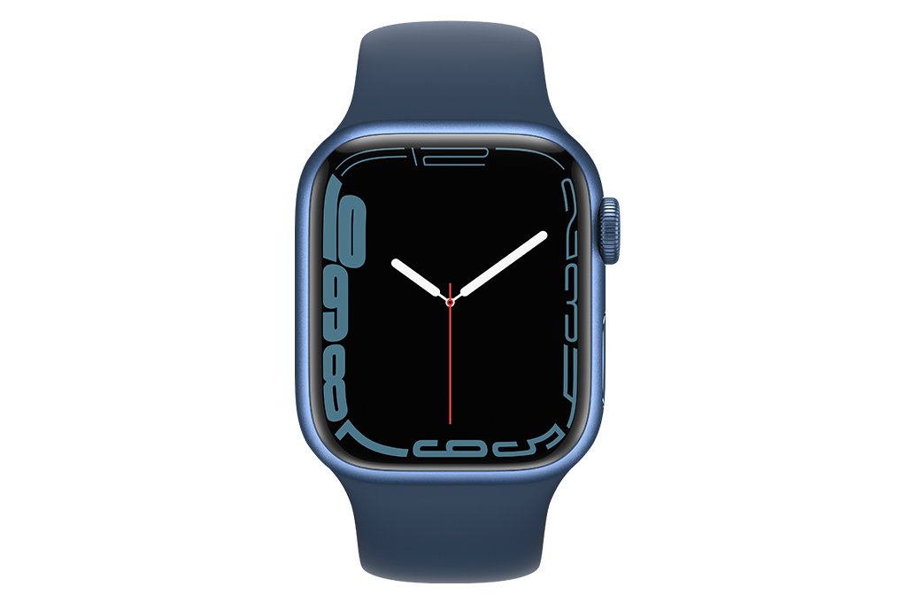 Apple Watch 7 41mm (4G) Dây cao su Xanh dương - Chính hãng (MKHU3VN/A)