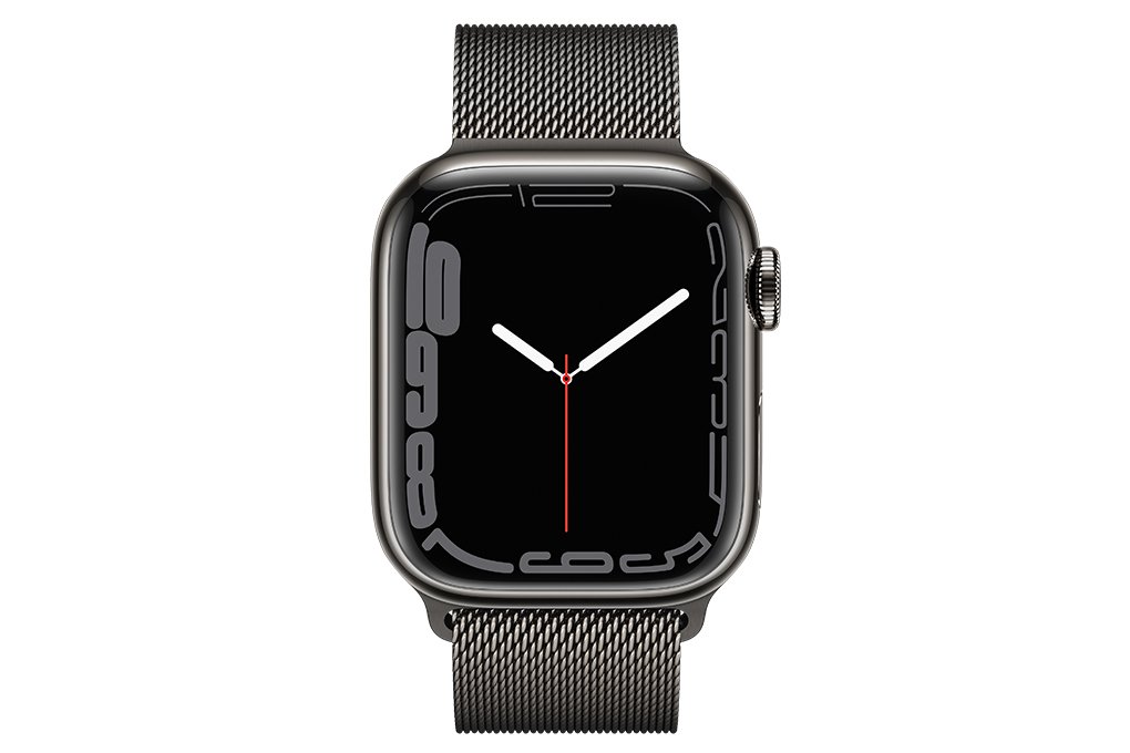 Apple Watch 7 41mm (4G) dây thép đen - Chính hãng (MKJ23VN/A)