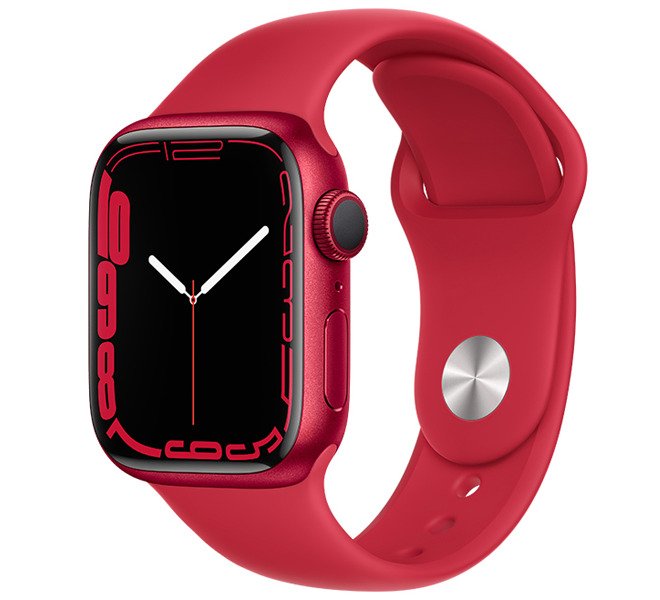 Apple Watch 7 41mm (GPS) Dây cao su Đỏ - Chính hãng (MKN23VN/A)