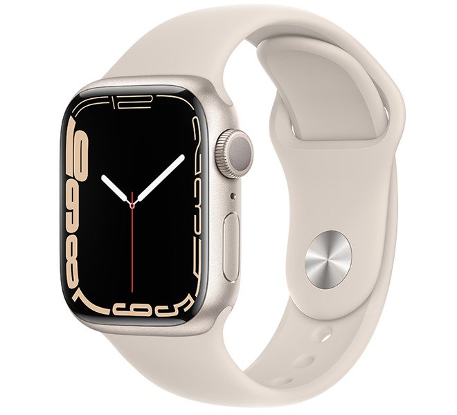 Apple Watch 7 41mm (GPS) Dây cao su Trắng - Chính hãng (MKMY3VN/A)