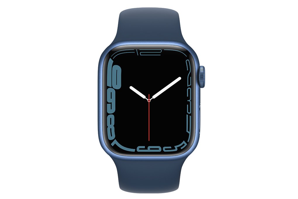 Apple Watch 7 41mm (GPS) Dây cao su Xanh dương - Chính hãng (MKN13VN/A)