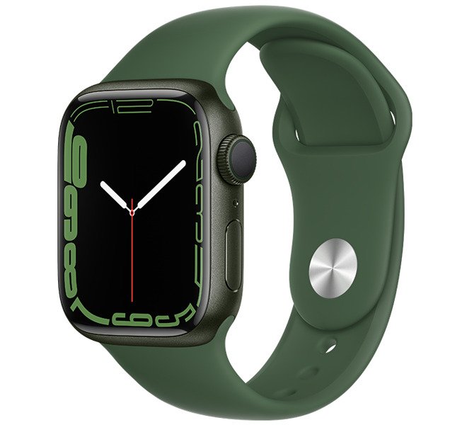 Apple Watch 7 41mm (GPS) Dây cao su Xanh lá - Chính hãng (MKN03VN/A)