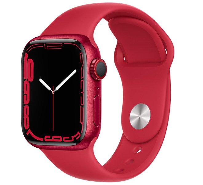 Apple Watch 7 45mm (4G) Dây cao su Đỏ - Chính hãng (MKJU3VN/A)